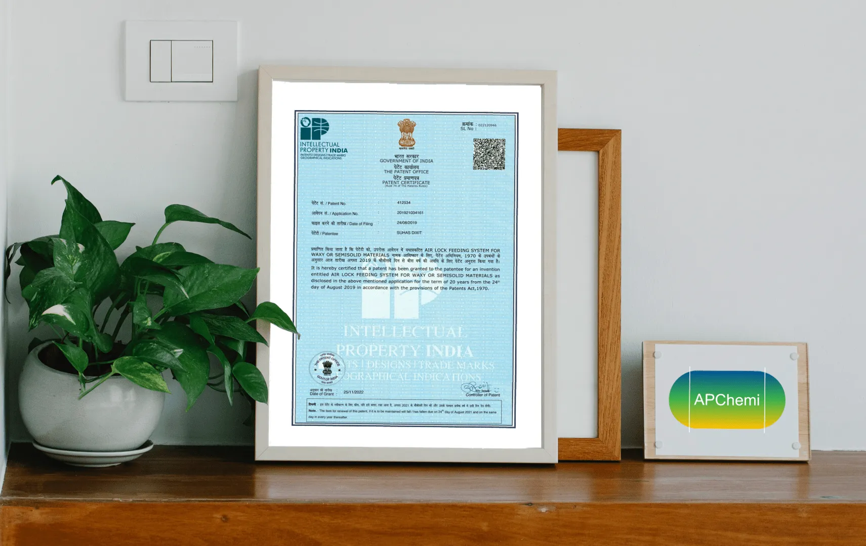 APChemi patented airlock feeding system for continuous pyrolysis reactor